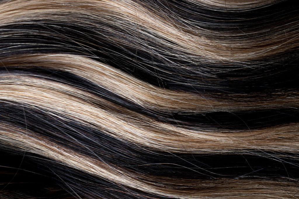 Black/Caramel Piano - Magnetic Hair Extensions