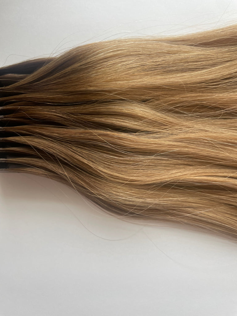 Brown Rooted Dark Cool Blonde - Magnetic Hair Extensions