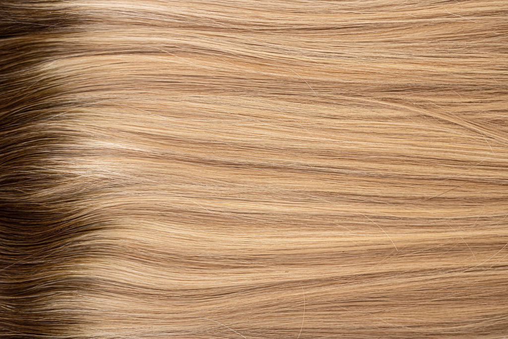 Brown Rooted Dark Beige Blonde - Magnetic Hair Extensions - Filler Set
