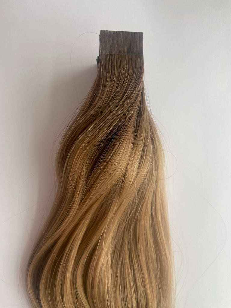 Brown Rooted Dark Cool Blonde - Magnetic Hair Extensions - Filler Set